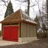 Grange/Kiosque avec coyaux et remplissage en gabions