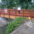 Passerelle cyclo avec lamellés collés